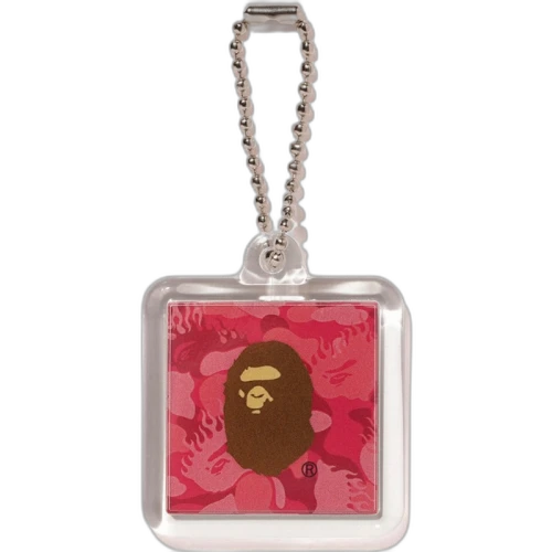 BAPE Fire Camo Keychain Pink