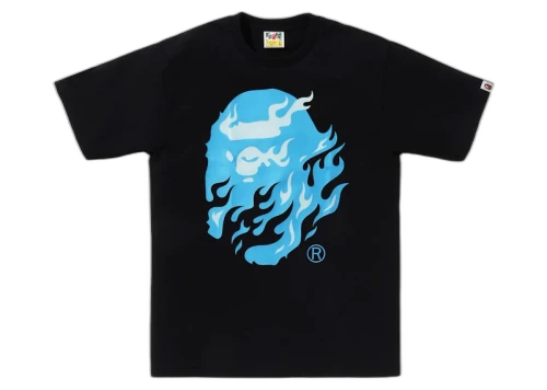 BAPE Flame Ape Head Tee Black/Blue