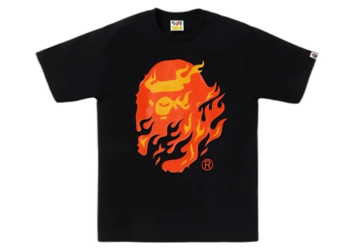 BAPE Flame Ape Head Tee Black/Red