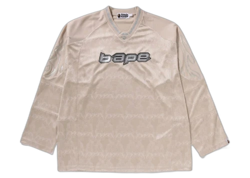 BAPE Flame Football Jersey Beige