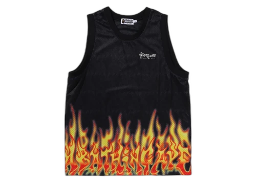 BAPE Flame Mesh Vest Black