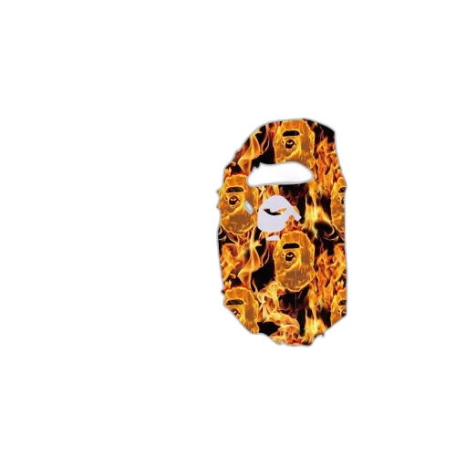 BAPE Flame Side Big Ape Head Tee White/Orange