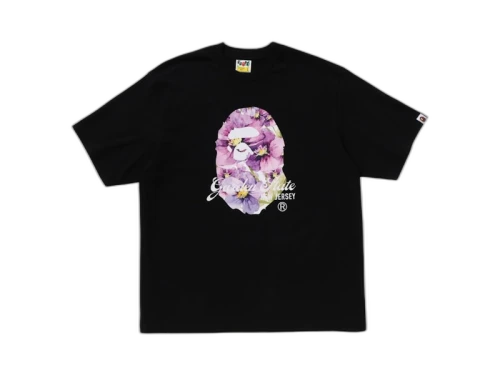 BAPE Floral Ape Head New Jersey Exclusive Tee Black