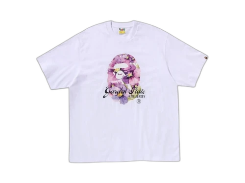 BAPE Floral Ape Head New Jersey Exclusive Tee White