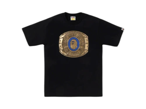 BAPE Foil College Ring Bapec Tee Black