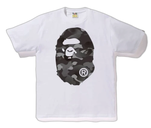 BAPE Gradation Camo Big Ape Head Tee White/Black