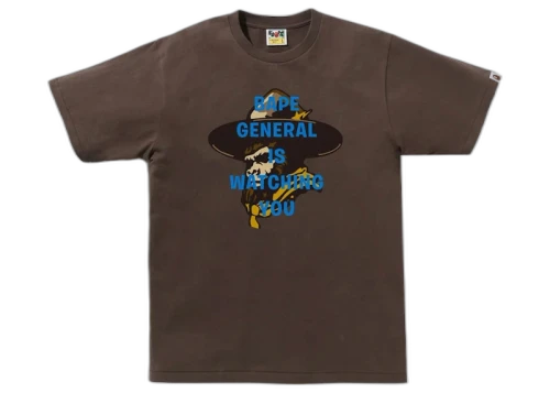 BAPE General Watching Tee Brown