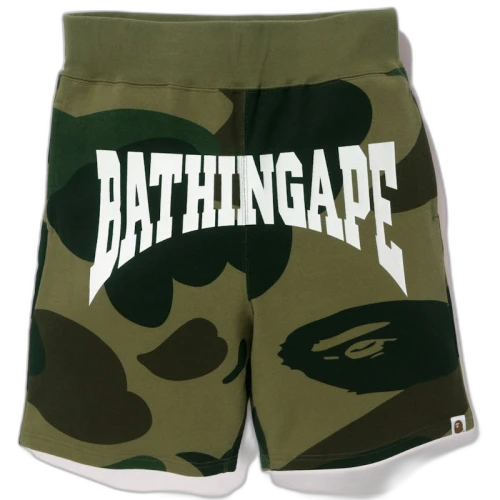 BAPE Giant 1st Camo Sweat Shorts Shorts Green