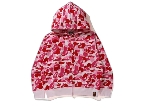 BAPE Giant ABC Camo Full Zip Hoodie Pink