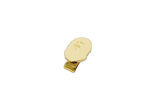 BAPE Gold Apehead Brim Garment Clip Gold
