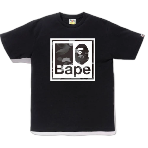 BAPE Gradation Camo Bape Quadrangle Tee Black/Black
