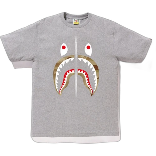 BAPE Gradation Camo Shark Tee Gray/Beige