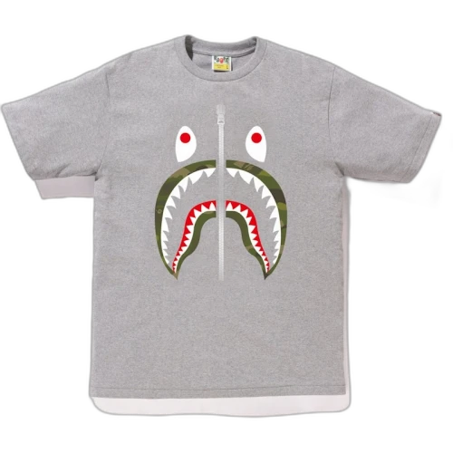 BAPE Gradation Camo Shark Tee Gray/Olvedrab