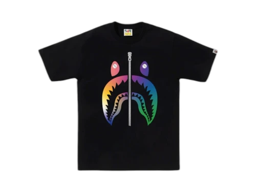 BAPE Gradation Shark Bapec Tee Black