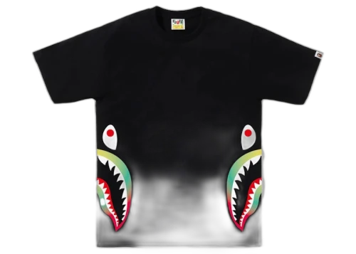 BAPE Gradation Side Shark Tee Black