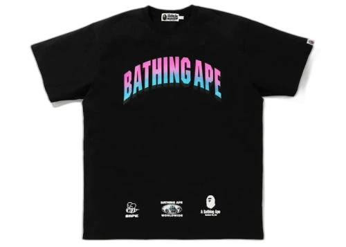 BAPE Gradient College Relaxed Fit Tee Black