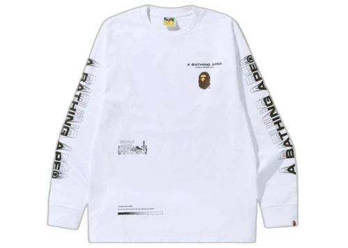BAPE Graphic #2 L/S Tee White