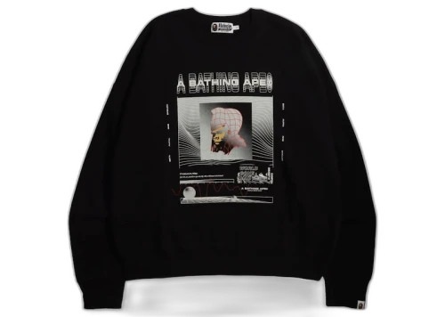 BAPE Graphic #2 Loose Fit Crewneck Black