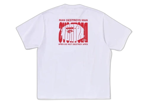 BAPE Highlight Logo Relaxed Fit Tee White