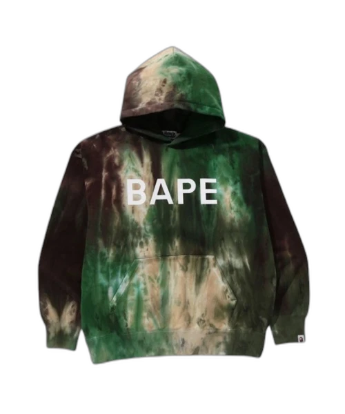 BAPE Ice Dye Relaxed Fit Pullover Hoodie Green