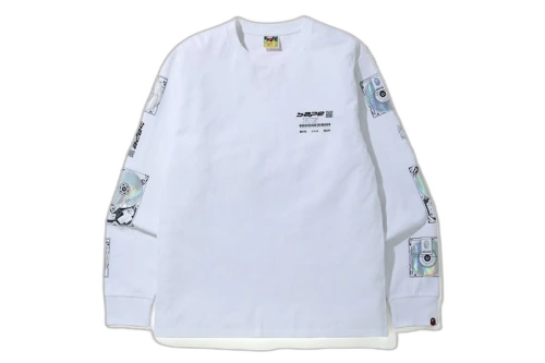 BAPE ID L/S Tee White