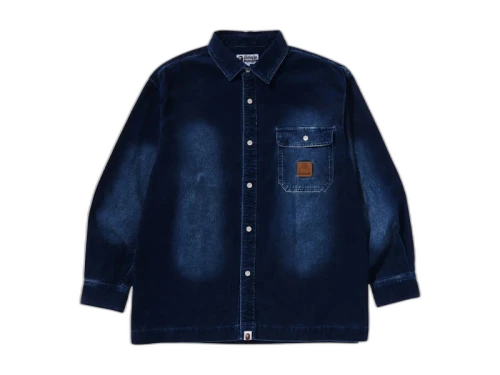 BAPE Indigo Dye Corduroy L/S Shirt Indigo Blue