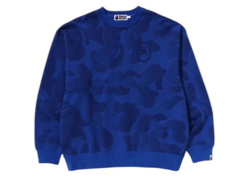 BAPE Ink Camo Ape Head Badge Crewneck Blue