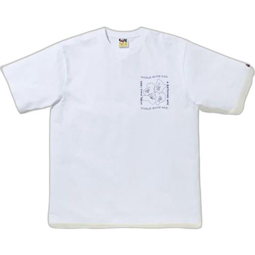 BAPE Ink Print Relaxed #1 Tee White