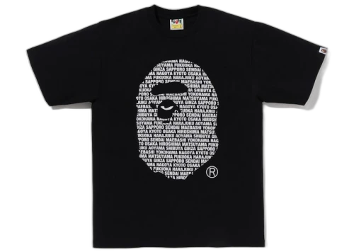BAPE Japan Ape Head Tee Black