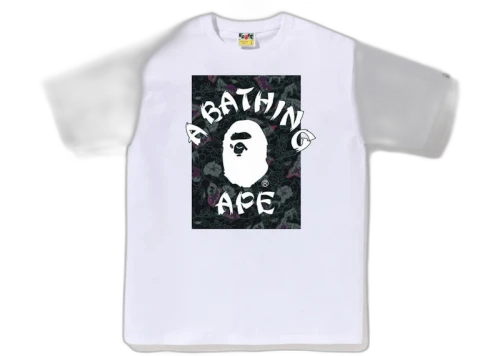 BAPE Japanese Tattoo Camo On College Tee White/Black