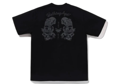 BAPE Japanese Tattoo Logo Tee Black