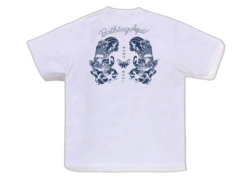 BAPE Japanese Tattoo Logo Tee White