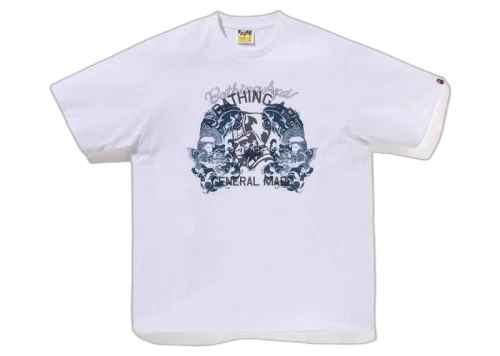 BAPE Japanese Tattoo On General Tee White