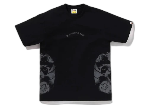 BAPE Japanese Tattoo Side Big Ape Head Tee Black