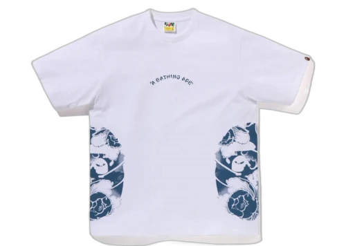BAPE Japanese Tattoo Side Big Ape Head Tee White