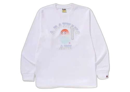 BAPE Kabuki Head L/S Tee White