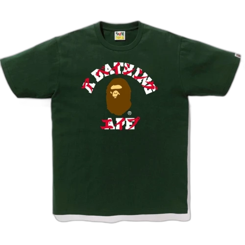BAPE Katakana College Tee Green