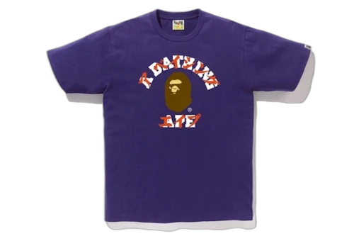BAPE Katakana College Tee Purple