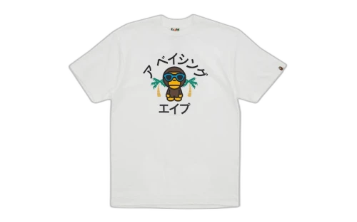BAPE Katakana Milo Tee White