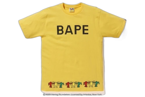 BAPE Keith Haring Tee 2 Yellow
