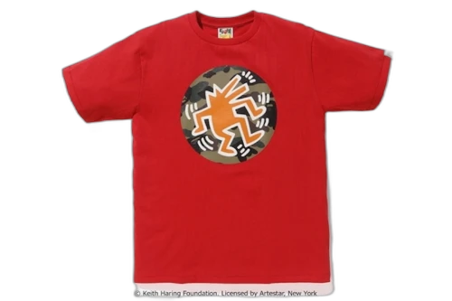 BAPE Keith Haring Tee 5 Red