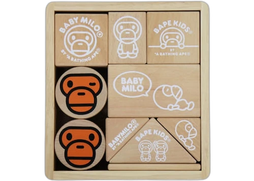 BAPE Kids Baby Milo Building Blocks Wood