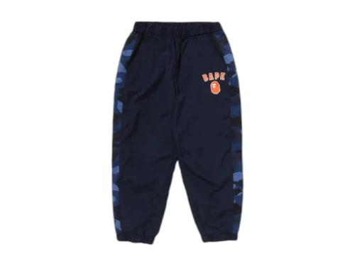 BAPE Kids Color Camo Block Track Pants Navy