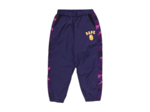 BAPE Kids Color Camo Block Track Pants Purple