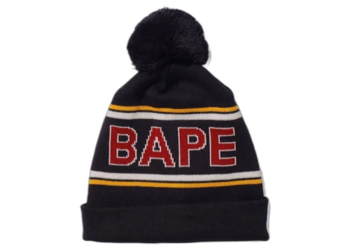 BAPE Knit Pom Cap (FW21) Navy