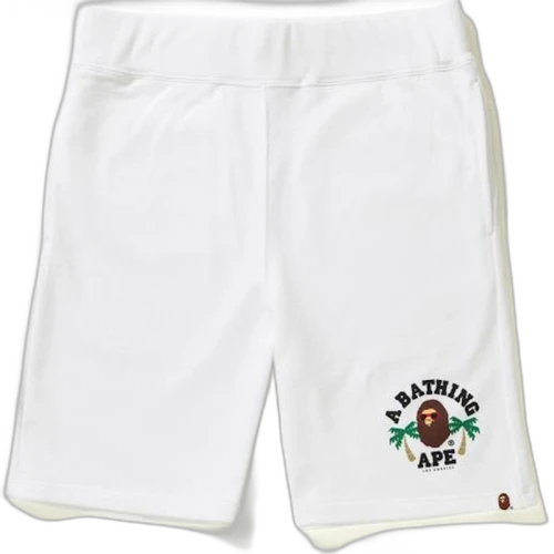 BAPE La College Sweat Shorts Shorts White