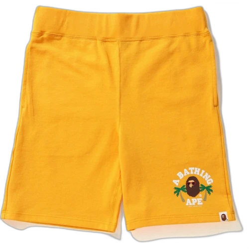 BAPE La College Sweat Shorts Shorts Yellow