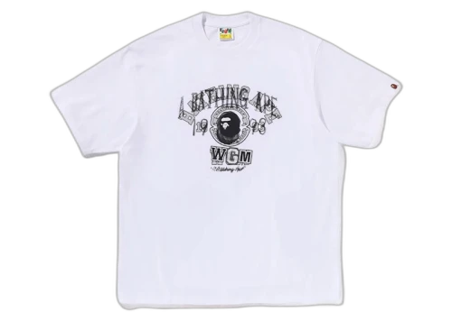 BAPE Layered College Relaxed Fit Tee White