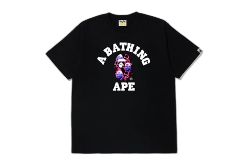 BAPE Lightning College Tee Black/Black