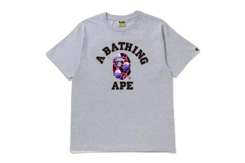 BAPE Lightning College Tee Grey/Black